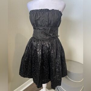 Betsey Johnson strapless, animal print Dress Sample size